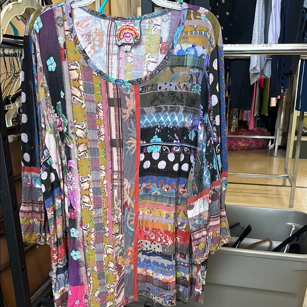 Johnny Was Multicolor Floral  Top
